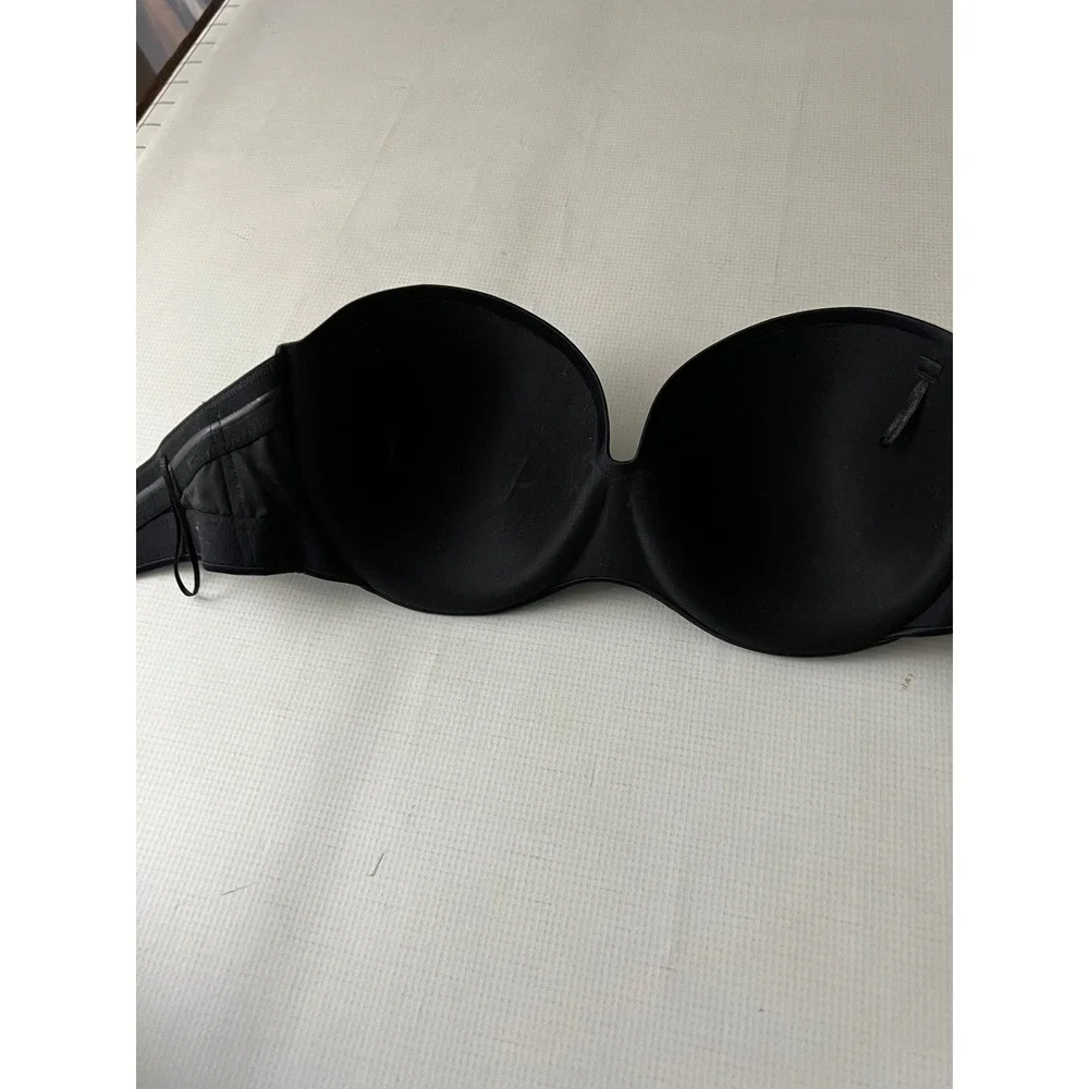 Maidenform Strapless Bra Women‎ 34D Black Convertible Underwire Missing Strap